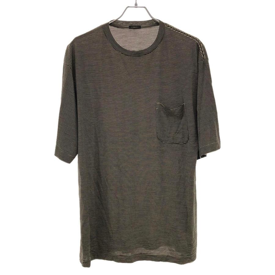 COMOLI コモリ 23SS サマーウール天竺 ボーダーTシャツ X01 COMOLI コモリ 23SS サマーウール天竺 ボーダーTシャツ X01