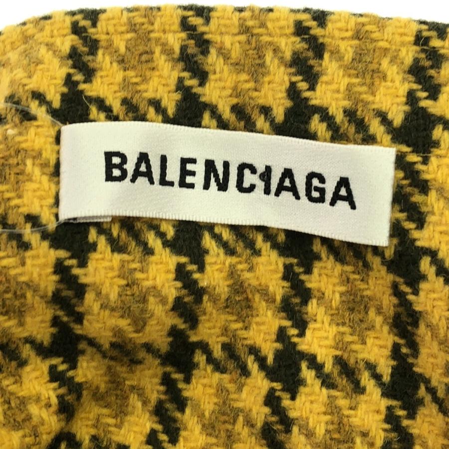 BALENCIAGA バレンシアガ 18AW ハウンドトゥースチェックフリンジ 