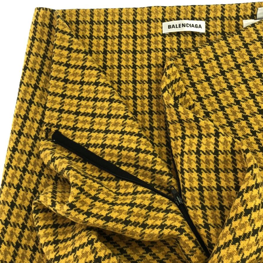 BALENCIAGA バレンシアガ 18AW ハウンドトゥースチェックフリンジ 