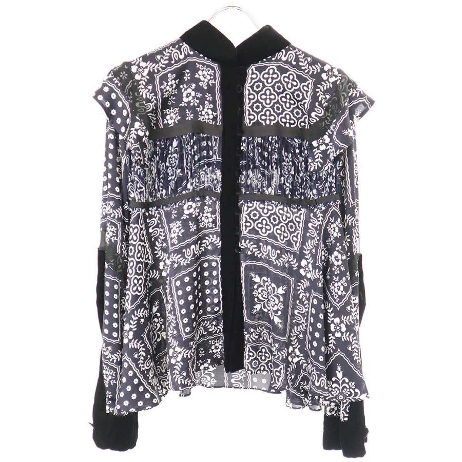 sacai サカイ 18AW Reyn Spooner ラッフルフリルペイズリーシャツ  