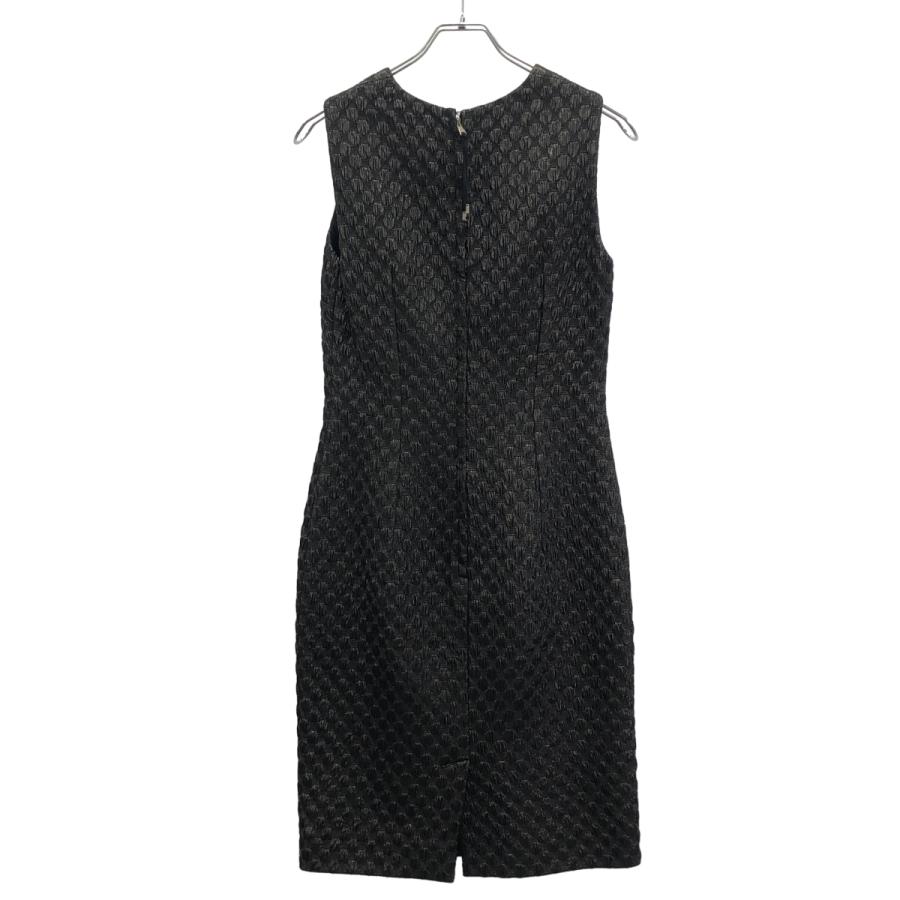 DOLCE&GABBANA ドルチェ＆ガッバーナ ジャガードエンボスノースリーブワンピース F6I01T/FJMFT ブラック 40 ITDV9NEM2O88_1
