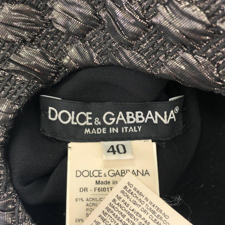 DOLCE&GABBANA ドルチェ＆ガッバーナ ジャガードエンボスノースリーブワンピース F6I01T/FJMFT ブラック 40 ITDV9NEM2O88_2