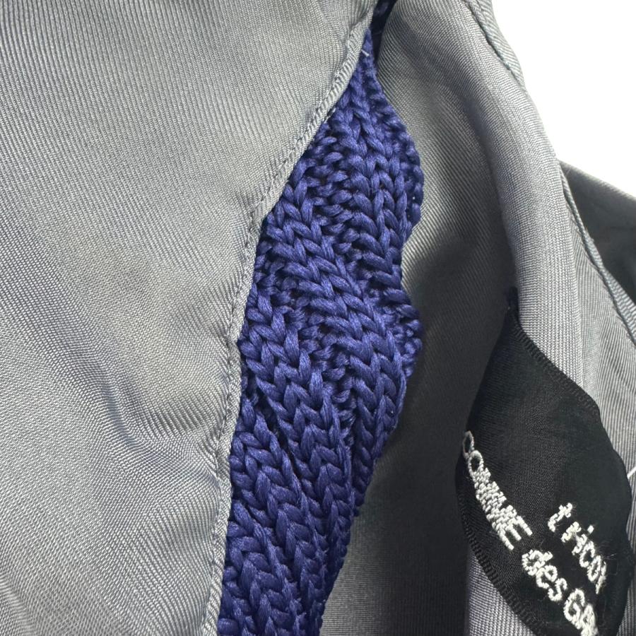 tricot COMME des GARCONS トリココムデギャルソン 2000SS ミックスドッキングブラウス シャツ TB-100070-A グレー×ブルー ITDVX29J04I8 tricot COMME des GARCONS トリココムデギャルソン 2000SS