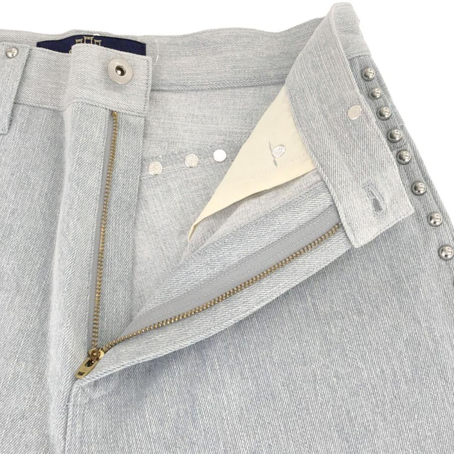 SHIKITARI シキタリ STUDDED DENIM PANTS スタッズデニムパンツ アイス 