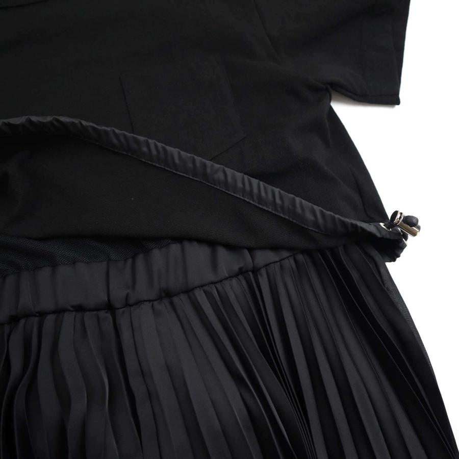 sacai サカイ 23AW Cotton Jersey x Satin Dress コンビドレス sacai サカイ 23AW Cotton Jersey x Satin Dress コンビドレス