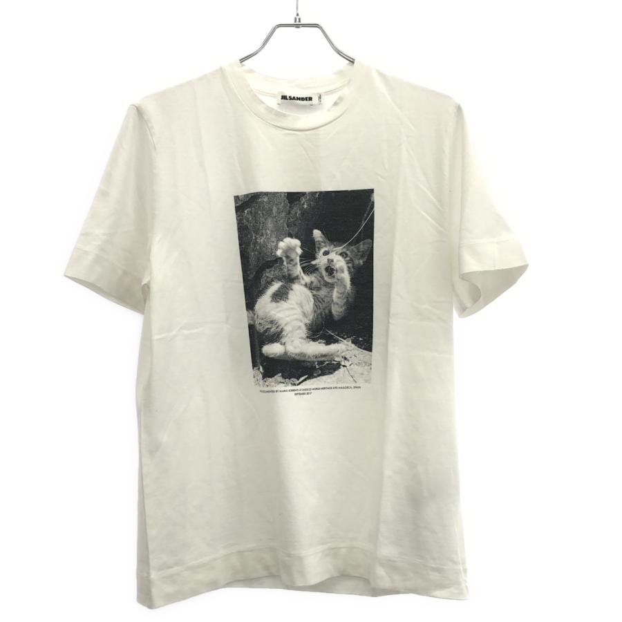 JIL SANDER◇×MARIO SORRENTI/フォトプリントTシャツ/S/コットン/WHT