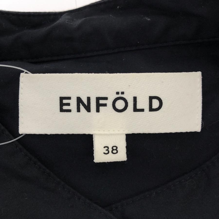 ENFOLD（エンフォルド） ドッキングノーカラーシャツブラウス 300CS230