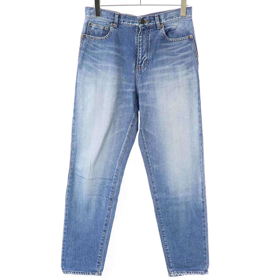2021年製 Saint Laurent サンローラン デニム ブルー 28 SAINT LAURENT PARIS サンローラン パリ ウォッシュドデニムパンツ