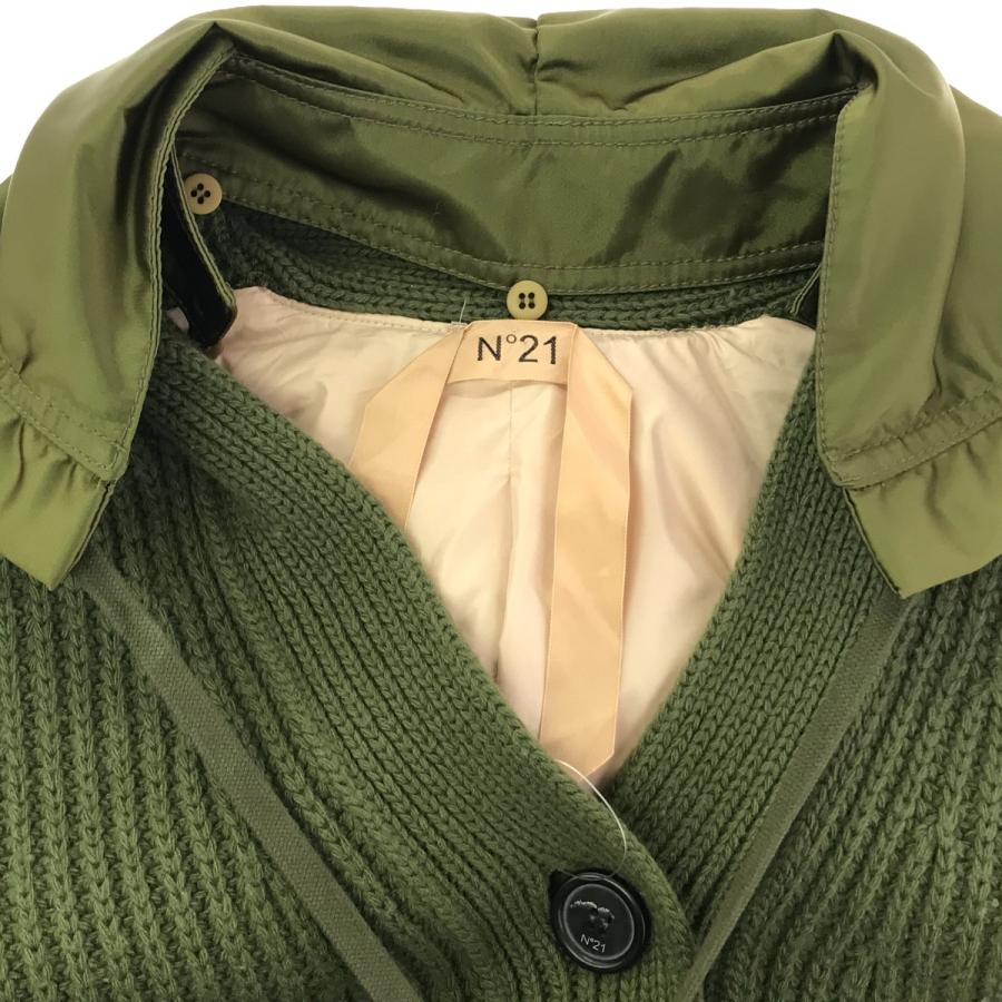 美品♪ヌメロヴェントゥーノ◆ニットドッキングボンバージャケット　ブルゾン　フード N°21（ヌメロヴェントゥーノ） N°21 NUMERO VENTUNO ヌメロ