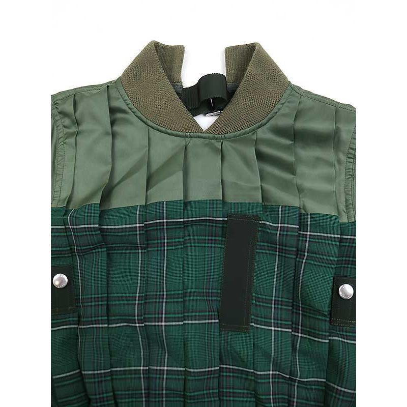 sacai サカイ 22SS MA-1ドッキング グレンチェックワンピース sacai サカイ 22SS MA-1ドッキング グレンチェックワンピース