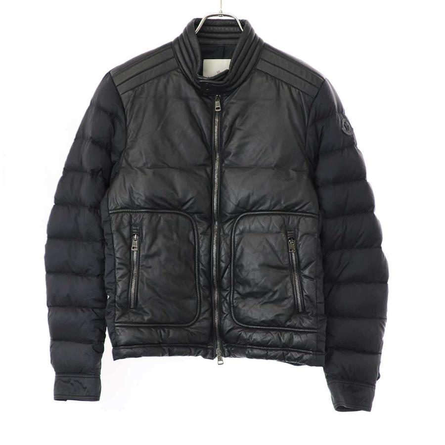 MONCLER モンクレール JEANDAT レザーダウンライダース MONCLER モンクレール JEANDAT レザーダウンライダース