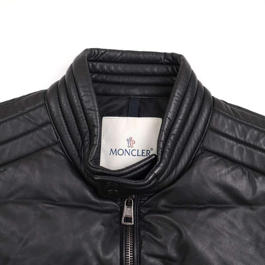 MONCLER モンクレール JEANDAT レザーダウンライダース MONCLER モンクレール JEANDAT レザーダウンライダース