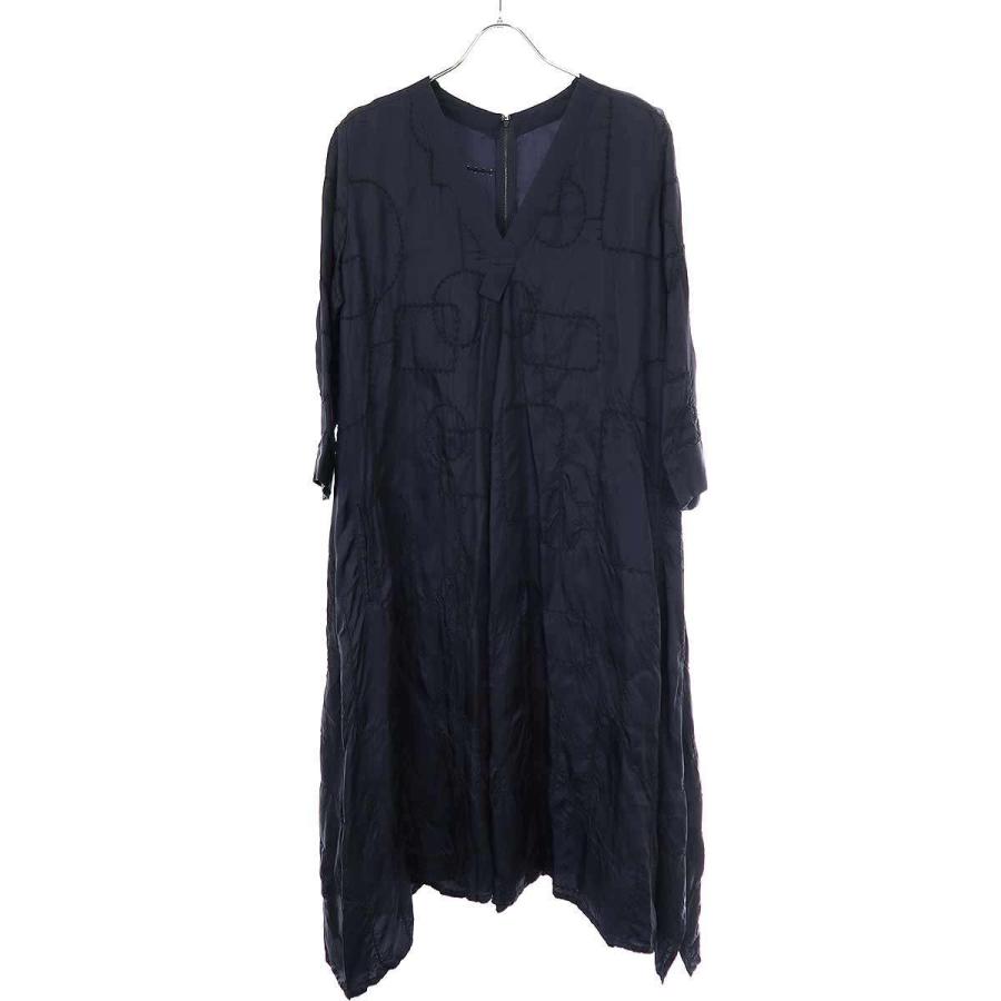 Y's（ワイズ） 20SS ステッチパッチデザインキュプラドレスワンピース