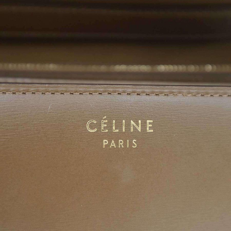CELINE セリーヌ Classic Box Bag Medium クラシックボックスミディアム ショルダーバッグ  ブラウン  ITEL82547F5Aの画像