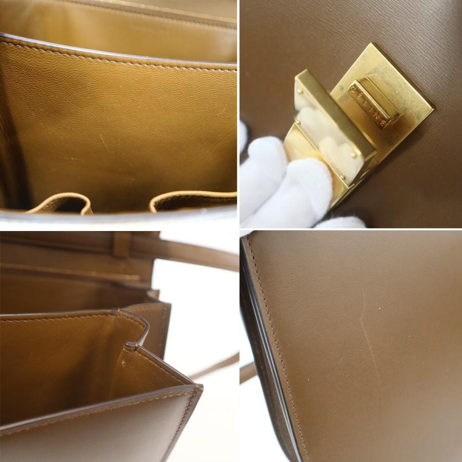 CELINE セリーヌ Classic Box Bag Medium クラシックボックスミディアム ショルダーバッグ  ブラウン  ITEL82547F5Aの画像
