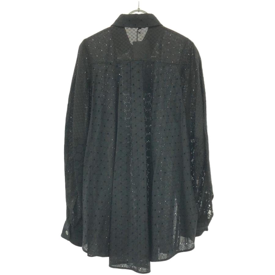 ENFOLD（エンフォルド） 24SS SOLID-ARM SHIRT レースミックスシャツ 