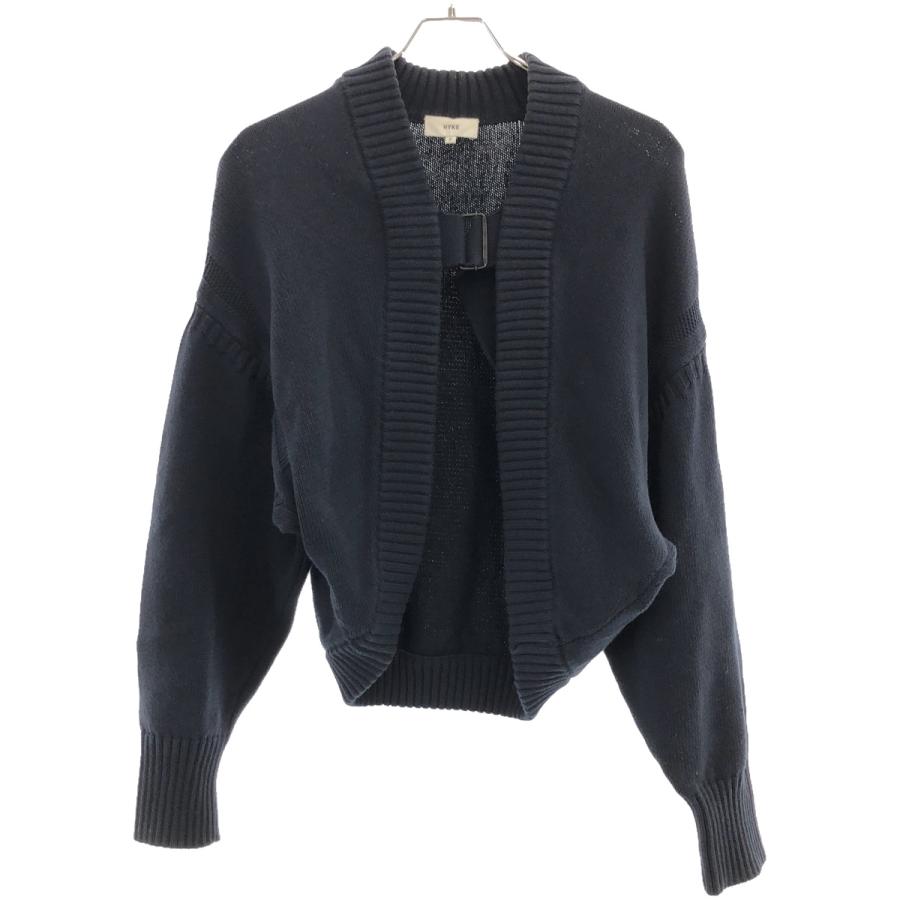 HYKE - HYKE ハイク 21SS C/N GANSEY SWEATER BOLERO ボレロカーディガン 211-11228 ネイビー 2 HYKE ハイク 21SS C/N GANSEY SWEATER BOLERO ボレロ