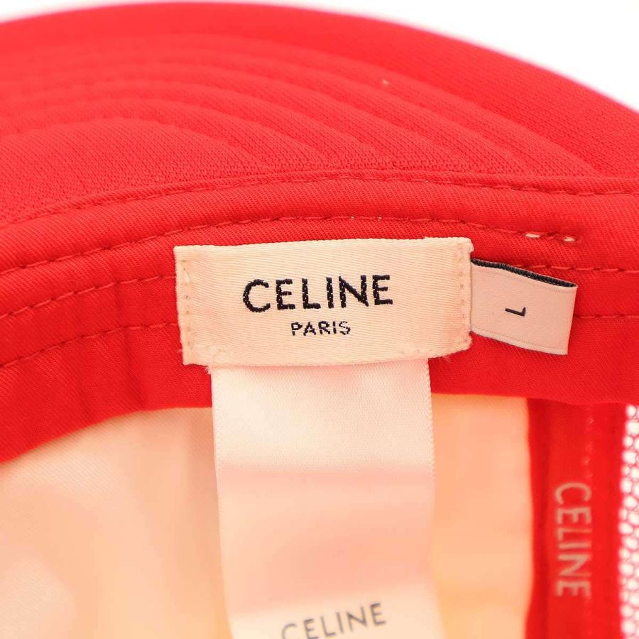 CELINE セリーヌ Triomphe Mesh Cap トリオンフメッシュキャップ 2AU5U703W.01OR レッド L CELINE（セリーヌ） Triomphe Mesh Cap トリオンフメッシュキャップ