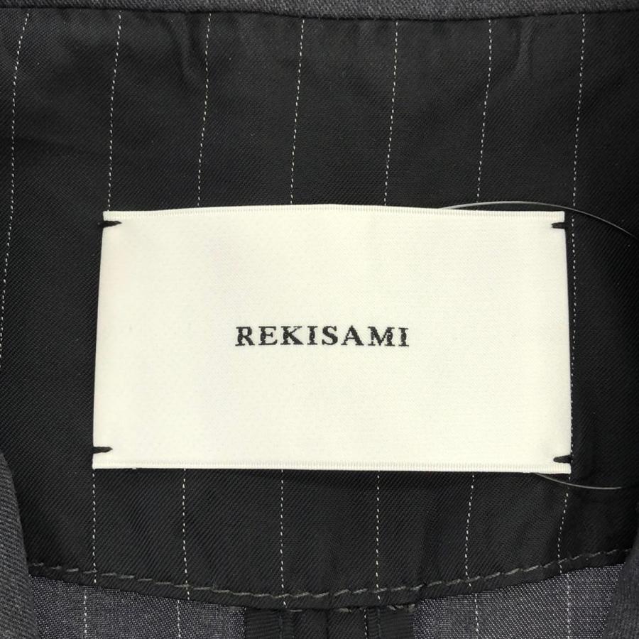 REKISAMI - REKISAMI レキサミ ポリエステルレーヨンロングジレベスト RK-68418 チャコールグレー 1 REKISAMI（レキサミ） ポリエステルレーヨンロングジレベスト RK-68418
