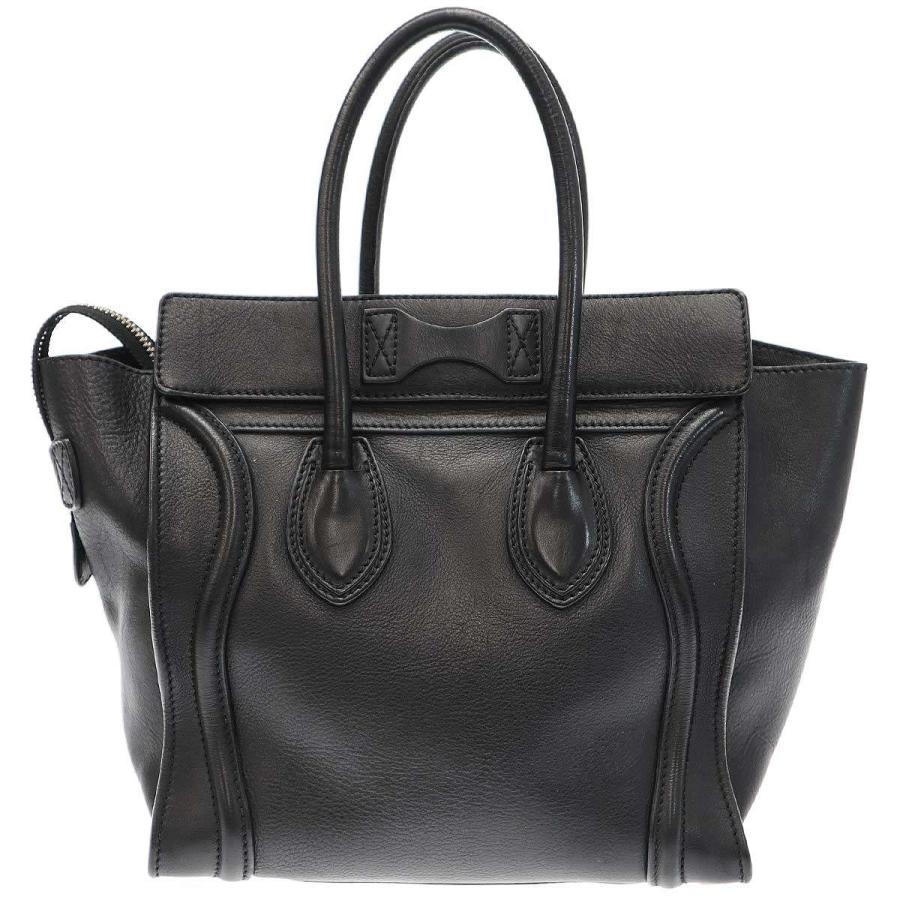 【美品】CELINE セリーヌ ラゲージ マイクロ ハンドバッグ ブラック CELINE（セリーヌ） Luggage Micro Shopper Bag ラゲージマイクロ