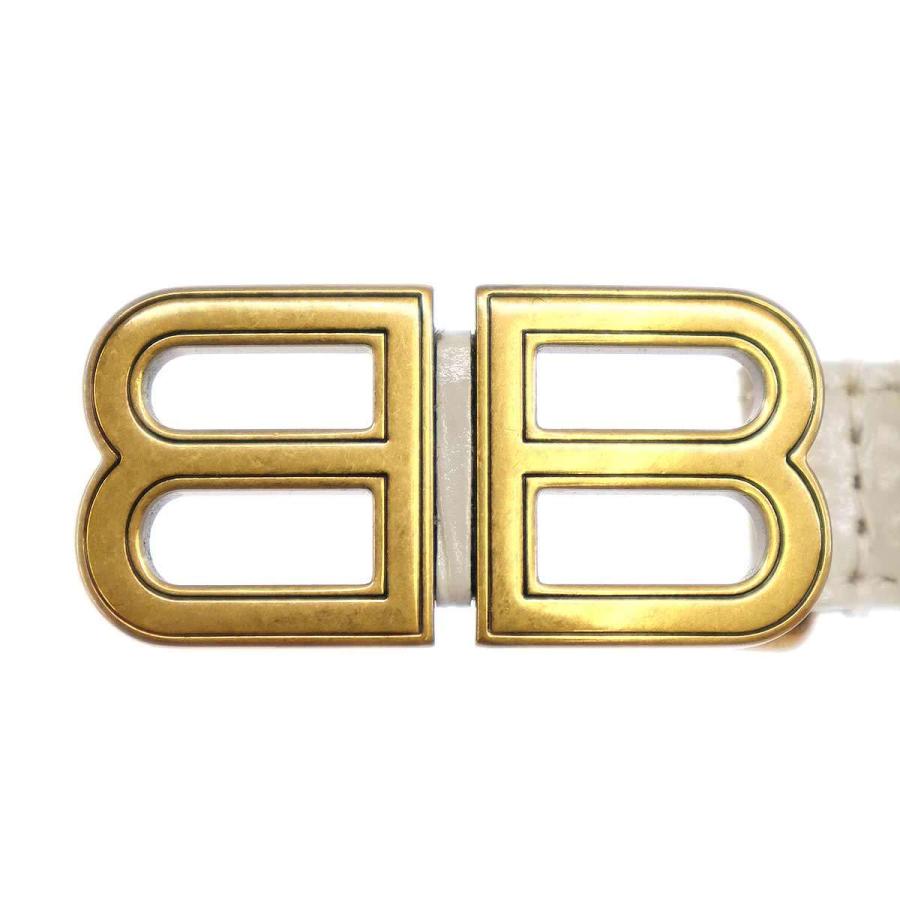 BALENCIAGA（バレンシアガ） ロゴバックル クロコエンボスレザーベルト