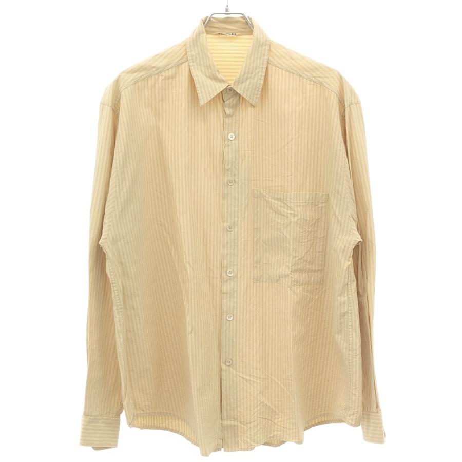 AURALEE（オーラリー） 18SS WASHED FINX TWILL BIG SHIRTS ストライプ