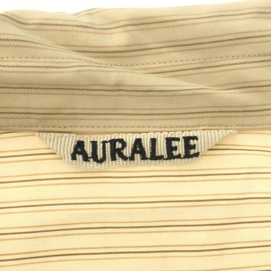 AURALEE（オーラリー） 18SS WASHED FINX TWILL BIG SHIRTS ストライプ