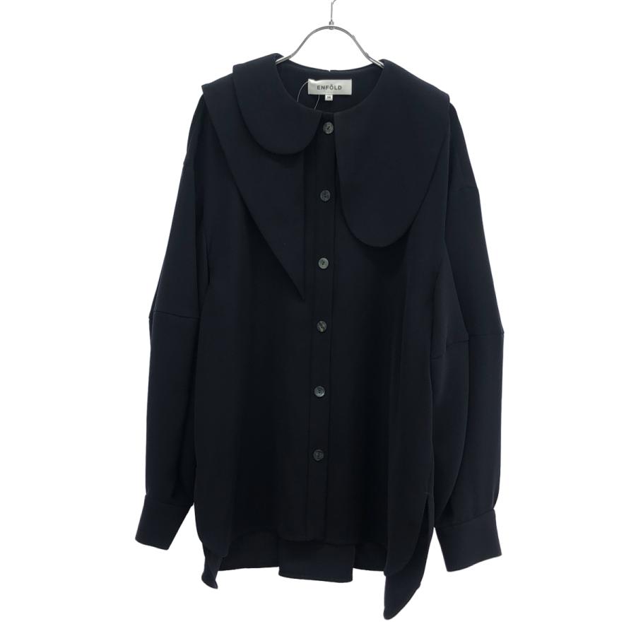 ENFOLD アシンメトリーブラウス　エンフォルド ENFOLD エンフォルド 24SS ASYMMETRY COLLAR BLOUSE アシンメトリー