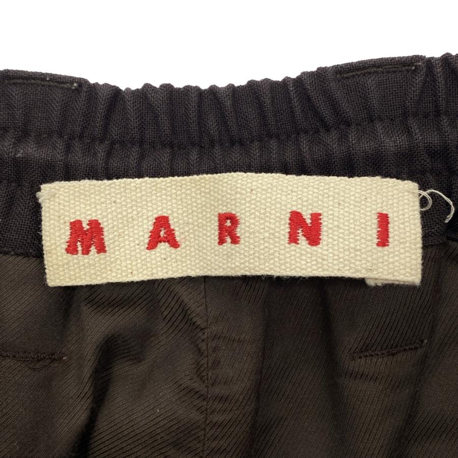 MARNI マルニ 22AW ウールトロピカルシャーリング1Pテーパードパンツ PUMU0017U1 TW839 ブラウン 46 MARNI（マルニ） 22AW ウールトロピカルシャーリング1Pテーパード