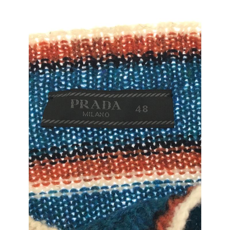 PRADA プラダ ボートネックボーダーニットセーター ブルー 48 