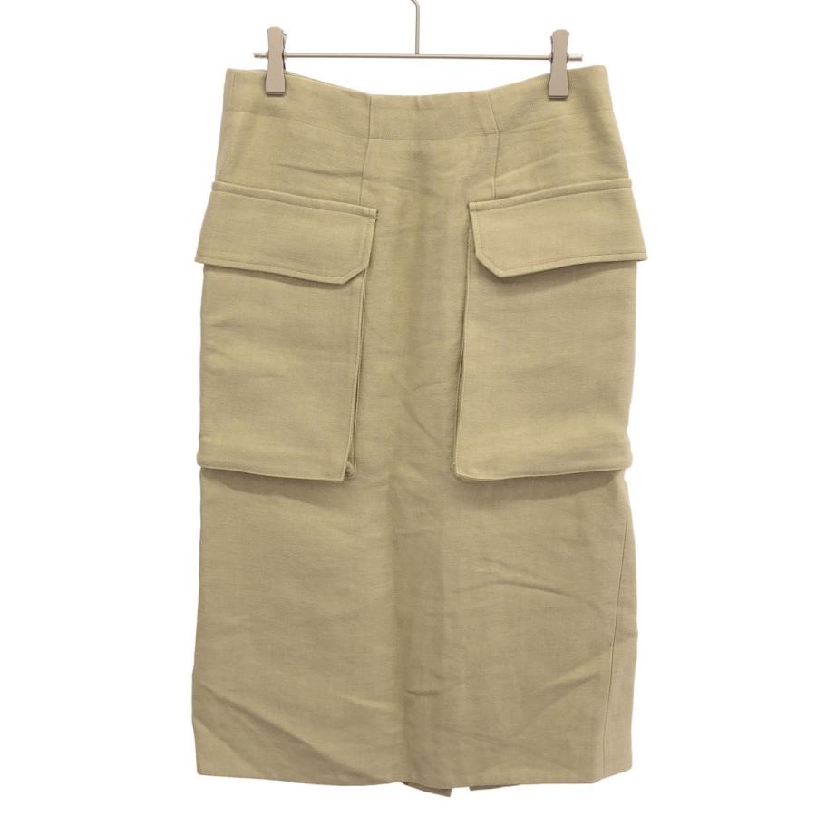 Drawer ドゥロワー リネンキャンバスポケットタイトスカート 6524-299-1061 ベージュ 36 ITFCKZ83BYGL | DRAWER