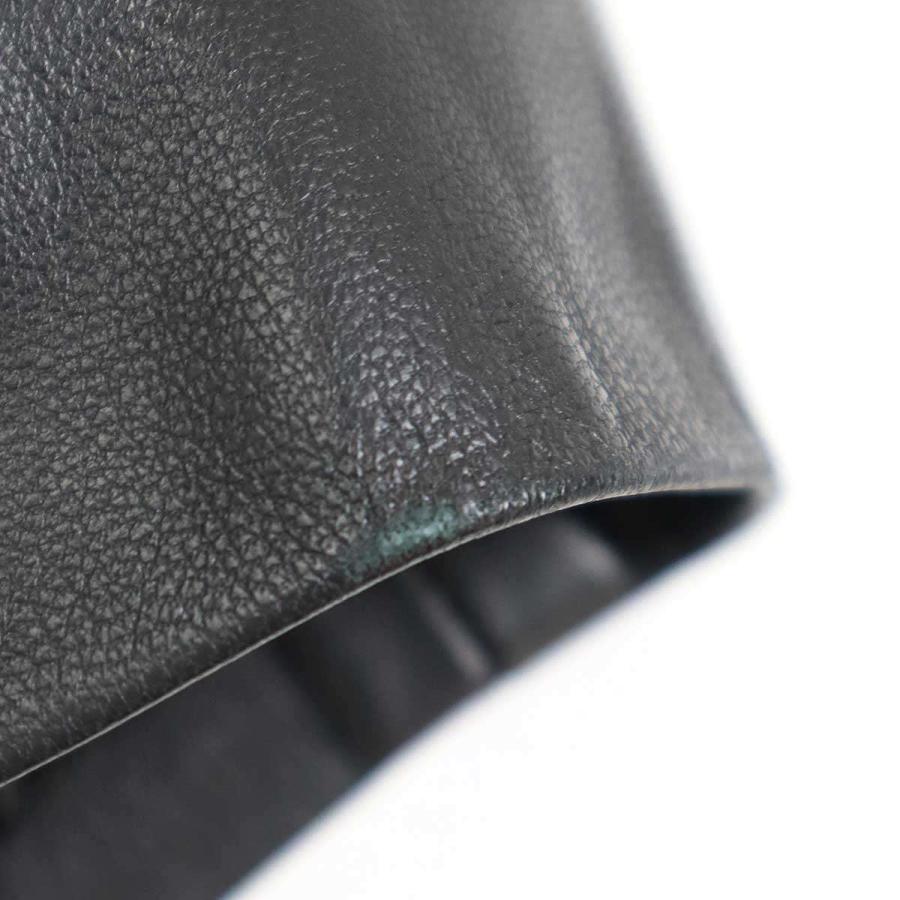 HERNO ヘルノ シープスキンレザー シャツジャケット ブラック 46  