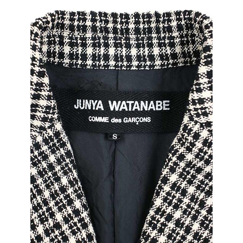 JUNYA WATANABE COMME des GARCONS ジュンヤワタナベ コムデギャルソン 2005SS ウールシルク ツイードジャケット ブラック ホワイト S ITFEFPJQJPYQ｜modescape｜03