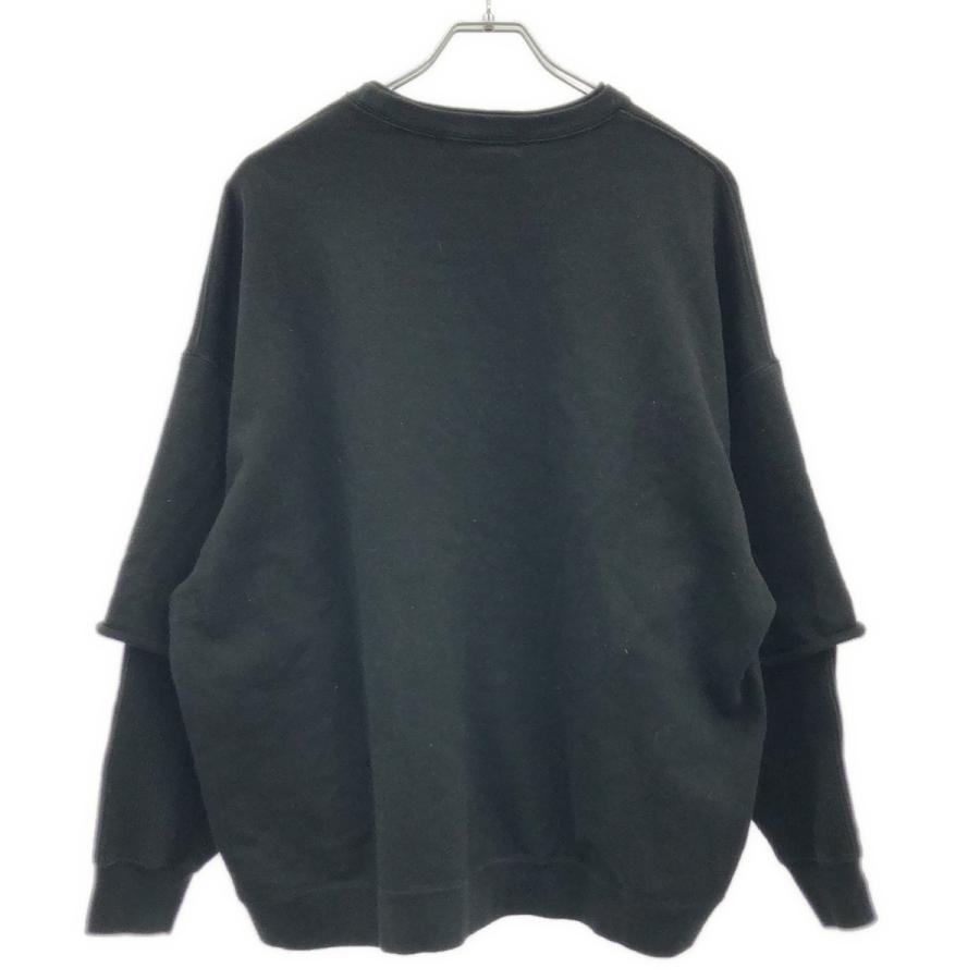COOTIE×Name クーティ×ネーム 22SS Cellie Crewneck Sweatshirt オーバーサイズレイヤードスウェット ブラック M ITFLDQO7TUEG_1