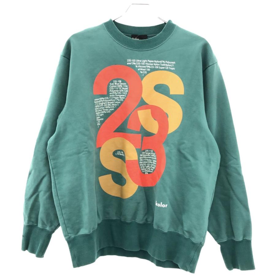 kolor カラー 23SS Logo Cotton Sweat プリントプルオーバー kolor カラー 23SS Logo Cotton Sweat プリントプルオーバー