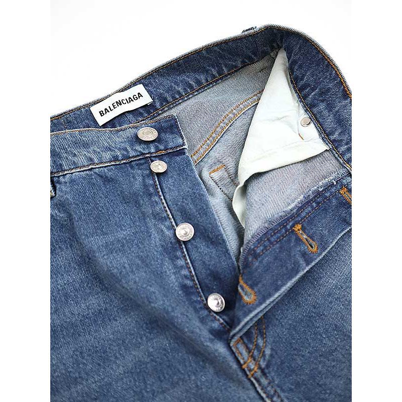 BALENCIAGA バレンシアガ 20SS ハイウエストロングデニムパンツ BALENCIAGA バレンシアガ 20SS ハイウエストロングデニムパンツ