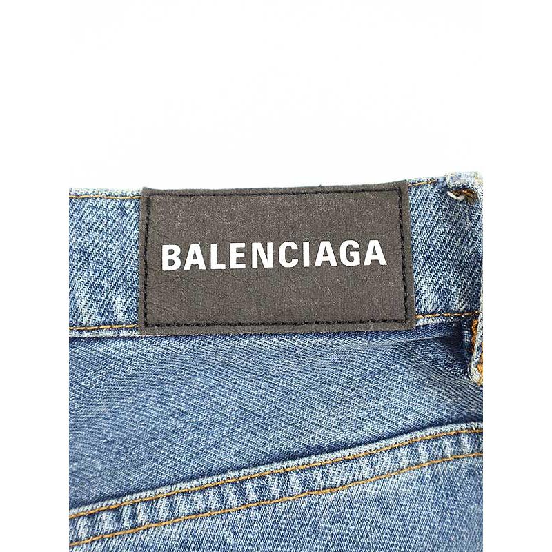 BALENCIAGA バレンシアガ 20SS ハイウエストロングデニムパンツ BALENCIAGA バレンシアガ 20SS ハイウエストロングデニムパンツ