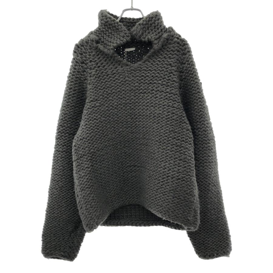 Blanc YM ブラン ワイエム 23AW ハンド スキッパーニットセーター BL-23A-WKHSS グレー M Blanc YM（ブランワイエム） ブラン ワイエム 23AW ハンド スキッパー