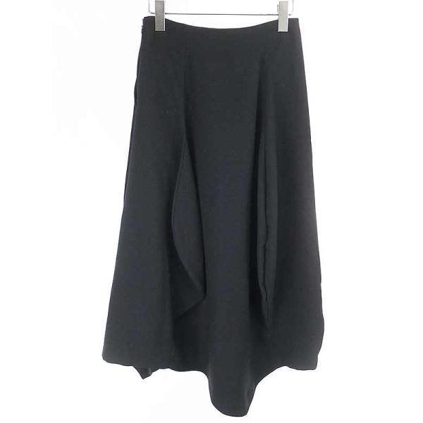 ENFOLD エンフォルド 18AW ウールポリエステルコクーンスカート  