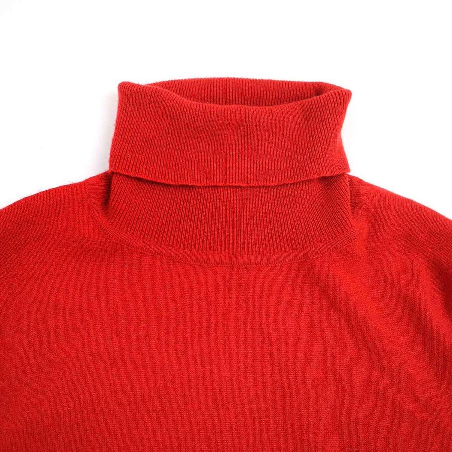 THE ROW - THE ROW ザ ロウ カシミヤ タートルネックニットセーター  レッド M THE ROW ザ ロウ カシミヤ タートルネックニットセーター レッド