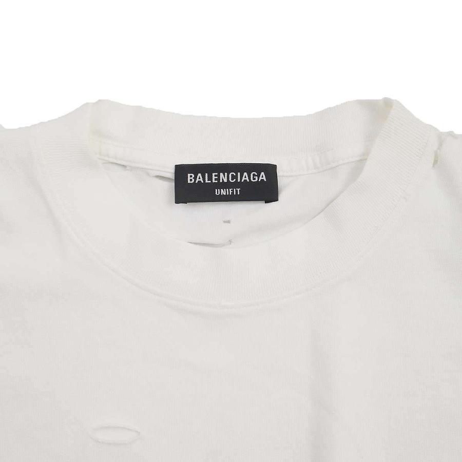 BALENCIAGA バレンシアガ 21SS デストロイオーバーサイズTシャツ BALENCIAGA（バレンシアガ） 21SS ロゴプリント デストロイオーバー