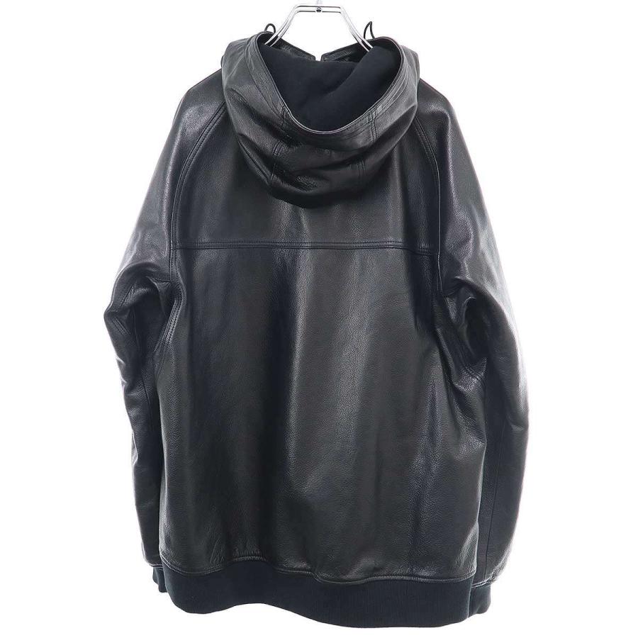 Y'2 LEATHER ワイツーレザー カウレザージップアップフーデッドジャケット  ブラック 40 Y'2 LEATHER ワイツーレザー カウレザージップアップフーデッド