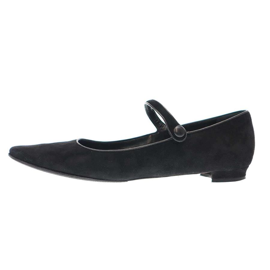 MANOLO BLAHNIK フラットシューズ メリージェーン 37.5 黒