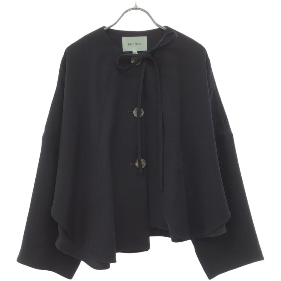 enfold cape like jacket、ブラック enfold cape like jacket、ブラック 【公式通販】