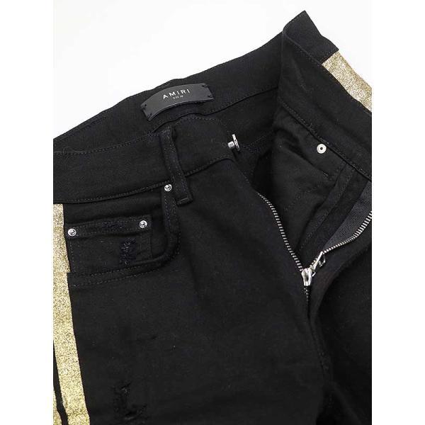 AMIRI アミリ グッリターラインダメージ加工スキニーデニム AMIRI アミリ グッリターラインダメージ加工スキニーデニム