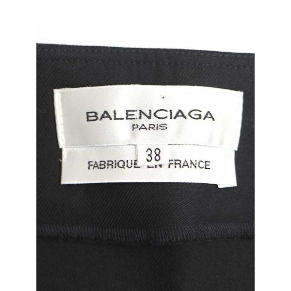 BALENCIAGA バレンシアガ フレアデザインスカート ブラック 38 レディース ITG64YACP7RW｜modescape｜03