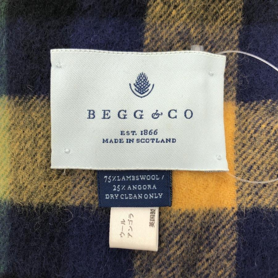 BEGG & CO ウールアンゴラチェックマフラー Begg & Co（ベグアンドコー）の「【Begg＆Co/ベグアンドコー