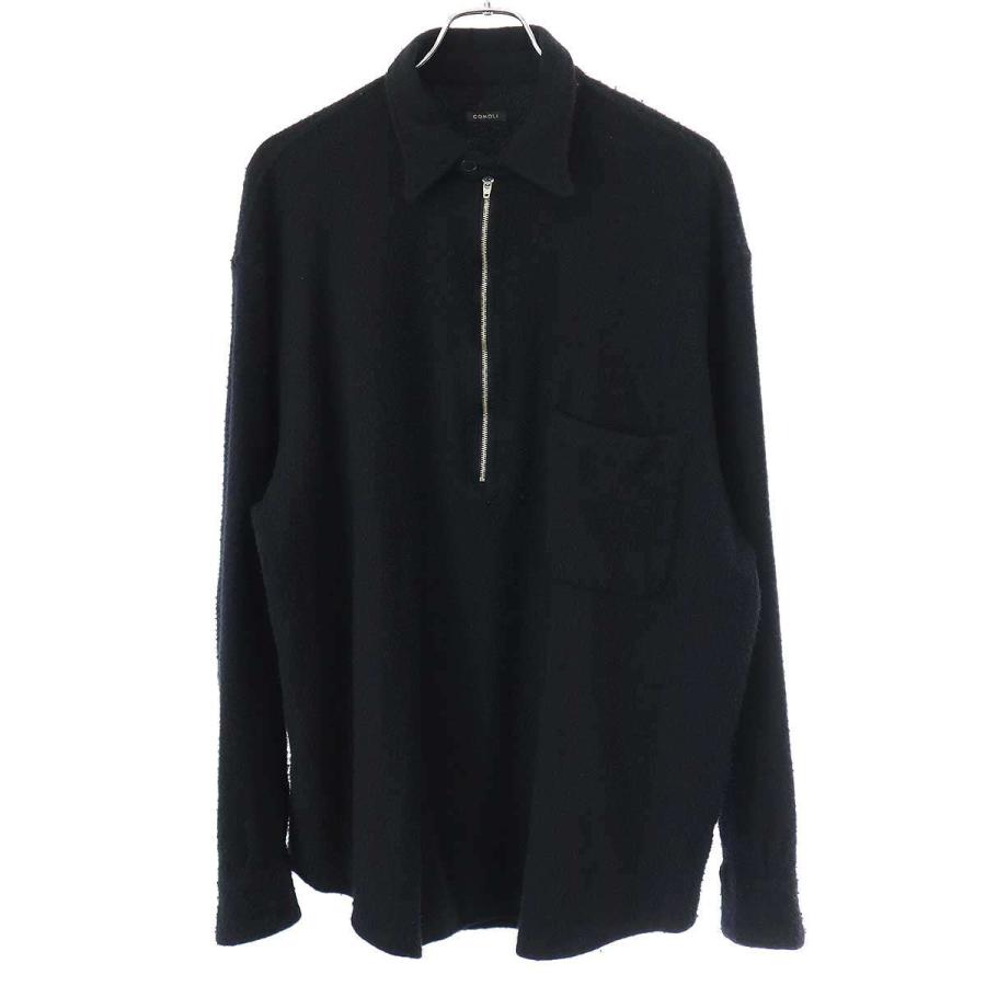COMOLI コモリ 23AW 縮絨ウールハーフジップシャツ Y03-02010 COMOLI コモリ 23AW 縮絨ウールハーフジップシャツ Y03-02010