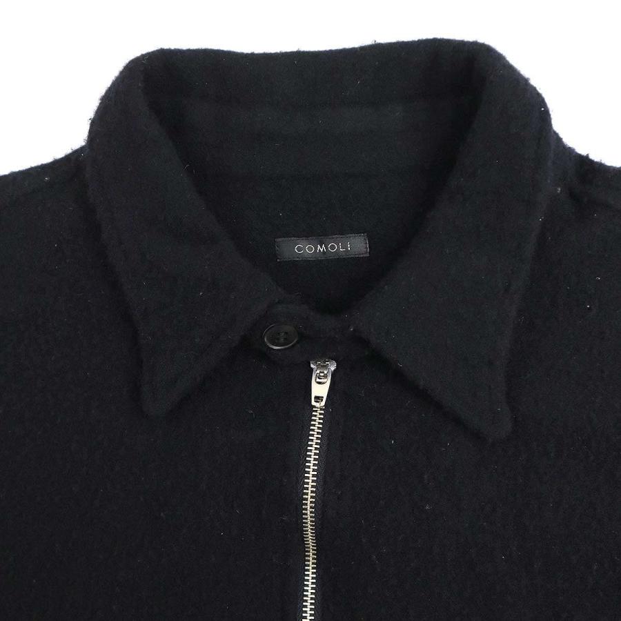 COMOLI コモリ 23AW 縮絨ウールハーフジップシャツ Y03-02010 COMOLI コモリ 23AW 縮絨ウールハーフジップシャツ Y03-02010