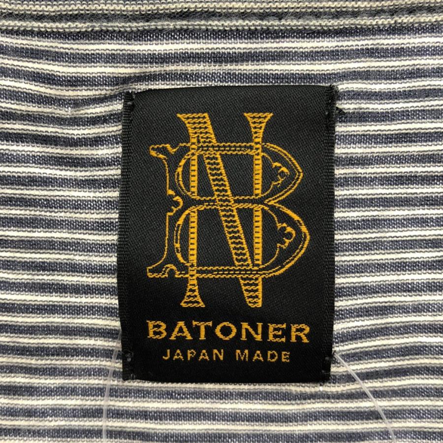 未使用品　BATONER TROPICAL WOOL T-SHIRT Black BATONER（バトナー） TROPICAL WOOL T-SHIRT トロピカルウールボーダー